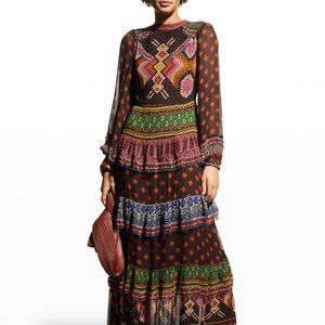 FARM Rio "Rauti" Beaded Maxi Dress - Size XS